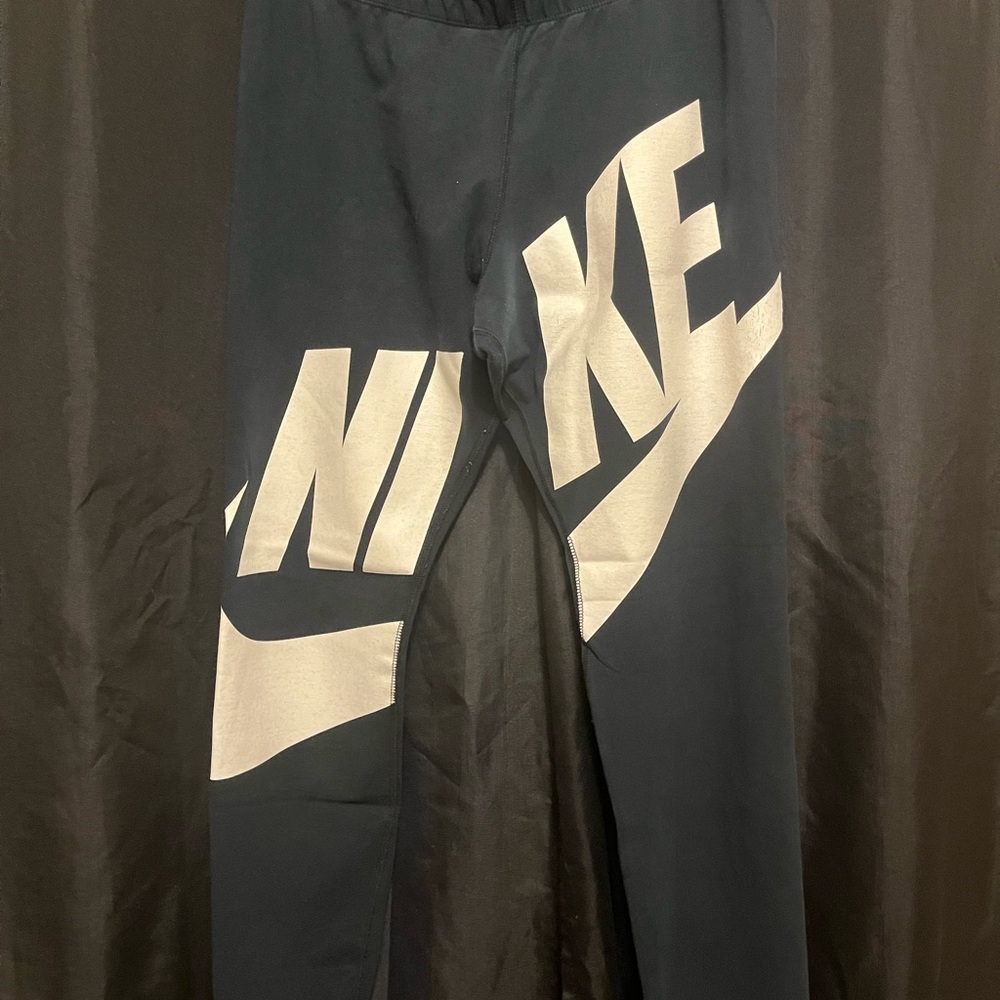 Nike Black and Silver Leggings